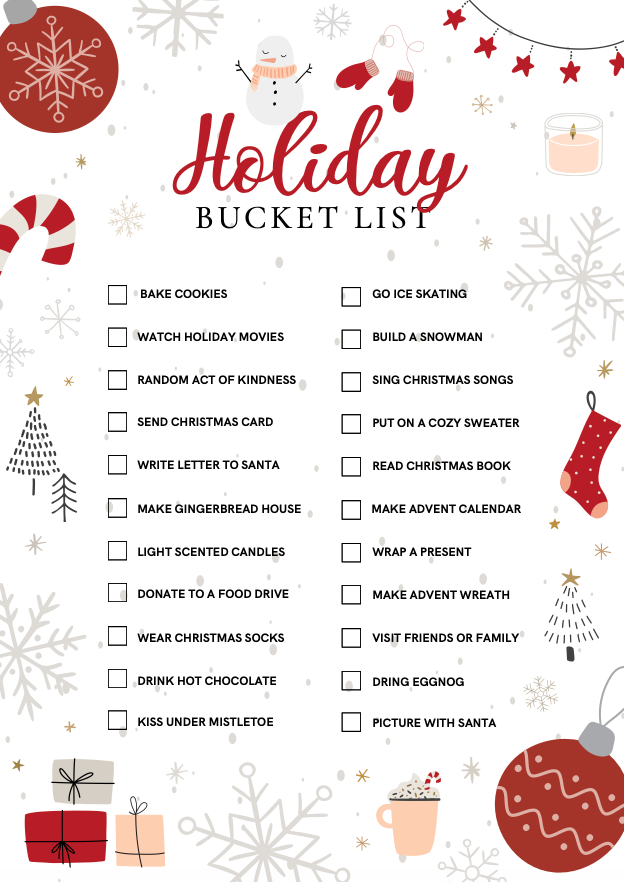 Holiday Printables - Santa Letter & Holiday Bucket List